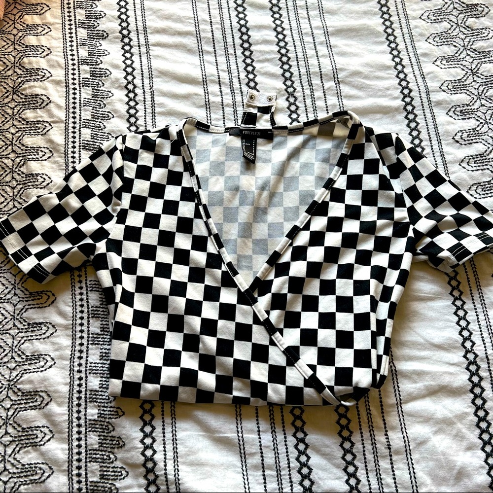 Forever 21  checkered body suit.